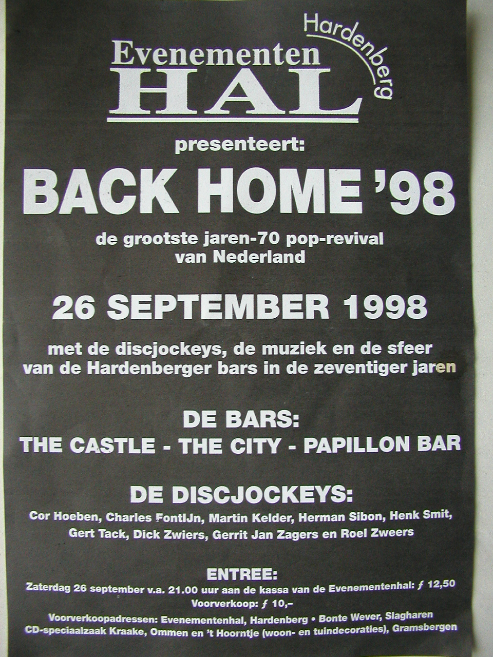 Advertentie Back Home '98