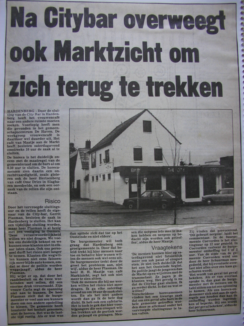 City trekt zich terug