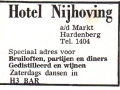 Advertentie Hotel Nijhoving